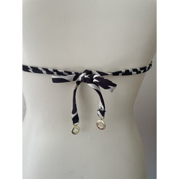 Kate Spade Swim Bikini Top Halter Plunge Swimwear Zebra Animal Print - Picture 7 of 9